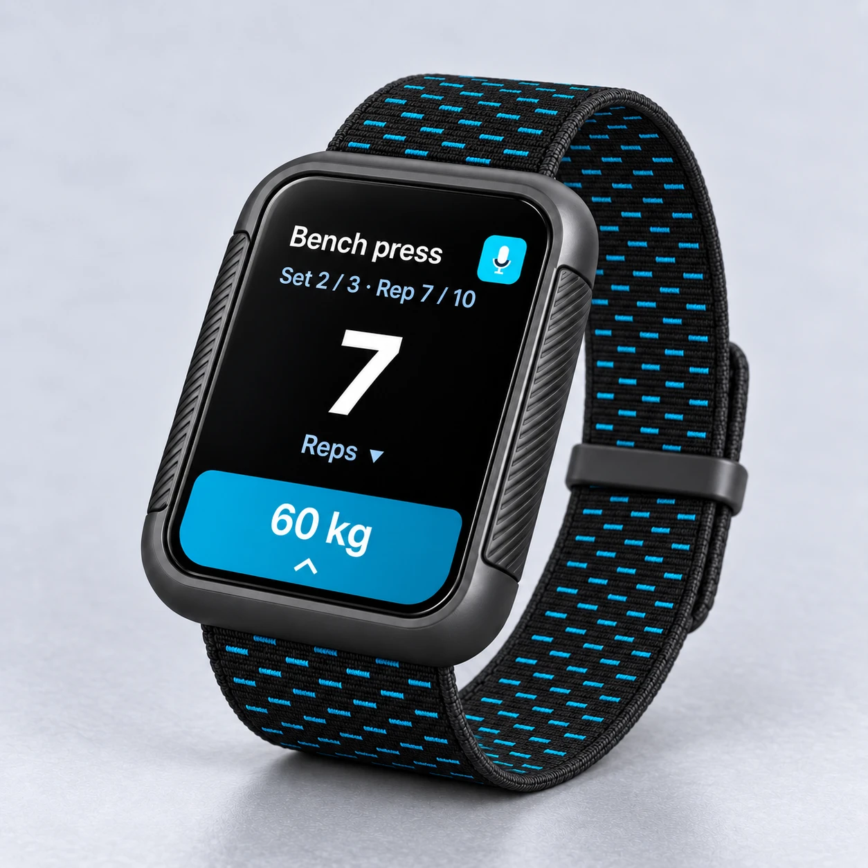 SAYREP wearable device on a wrist strap